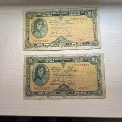 1 pound notes  1974 1975 for 20 euro each