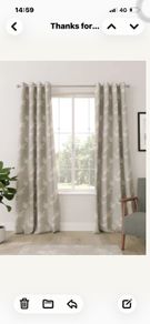 Eyelet curtains - crane design