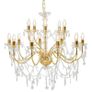 Chandelier 2-layer Golden 15 x E14 Bulbs Image 5