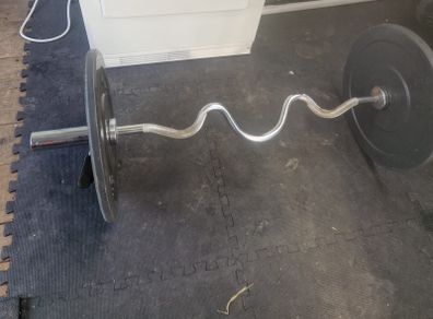 Olympic curl bar & 2X5KG Plates