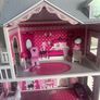 Large 3-Story Wooden Dollhouse with Furniture (1.16m Tall) Image 4