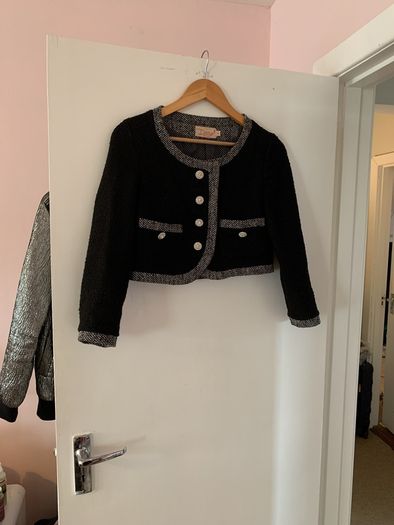 Cropped boucle jacket