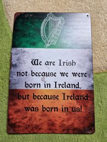 Irish Tin Metal Sign (12" x 8")