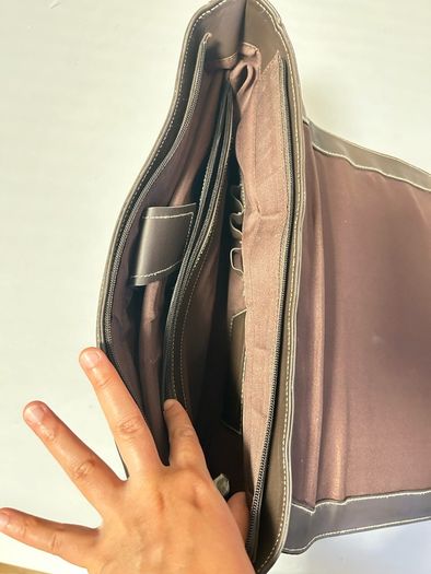 Genuine leather laptop bag