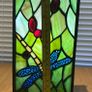 Vintage Tiffany-style Dragonfly square table lamp Image 5