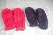 Knitted Mittens x 2 for Sale