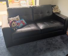 3 seater black sofa