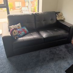 3 seater black sofa