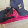 Ladies Navy boots Image 4