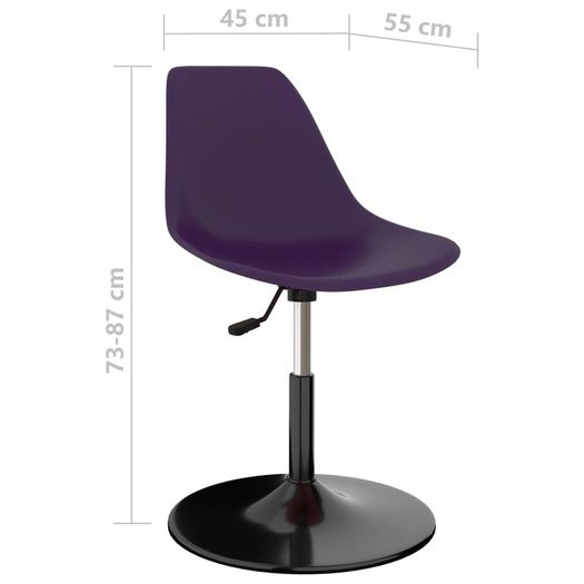 Swivel Dining Chairs 6 pcs Lila PP