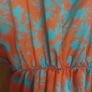 Orange and turquoise floral wrap dress (free post) Image 7