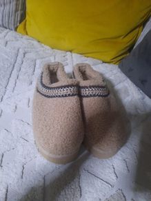 beige sherpa mules from soul cal & co