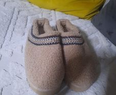 beige sherpa mules from soul cal & co