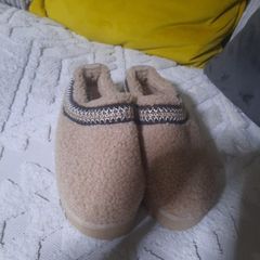 beige sherpa mules from soul cal & co