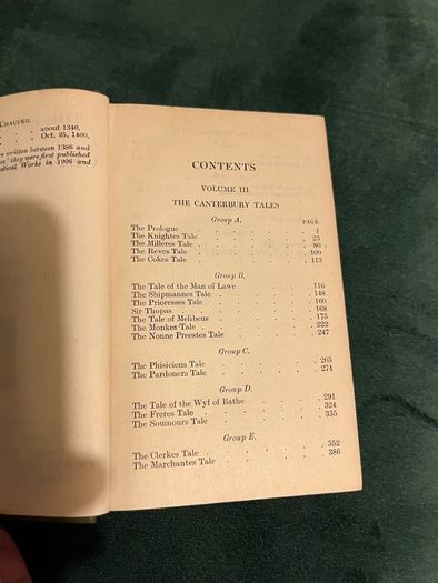 Antique Poetical Works Geoffrey Chaucer Canterbury Tales