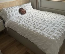 Double ottoman storage bed with mattress
