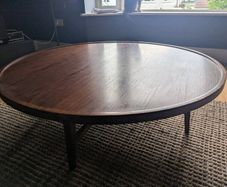 Round Walnut Coffee Table - Meadows and Byrne