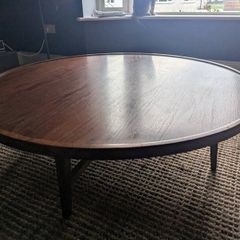 Round Walnut Coffee Table - Meadows and Byrne