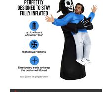Kids Halloween Grim Reaper Inflatable costume