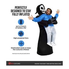 Kids Halloween Grim Reaper Inflatable costume
