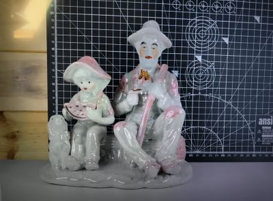 Vintage Porcelain Man with a Girl Eating WaterMelon God Log