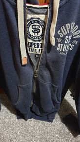 superdry blue small medium large hoodie