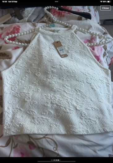 top Bnwt size 10 cream top river island