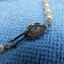 Vintage 60's Long Hand Knotted Faux Cream Pearl? Necklace Sterling Silver 925 Clasp Image 5
