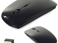 main image for ad New Slim Wireless Mouse USB 2.4 GHz 1600 DPI Optical PC Laptop Computer #1430