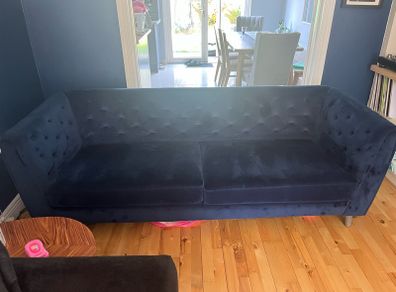 Velvet sofa