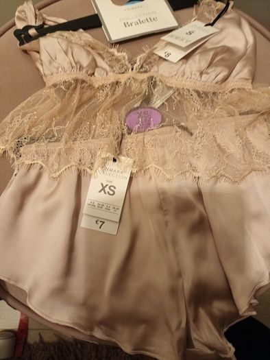 Blush satin bralet and briefs