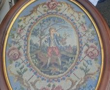 Oval Framed Tapestry
