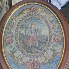 Oval Framed Tapestry
