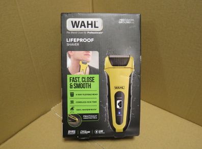 NEW WAHL Lifeproof Wet & Dry Foil Shaver - Black & Yellow
