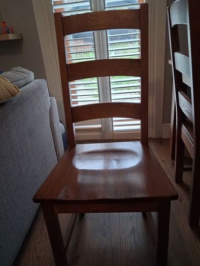Solid Oak 6ft Dining Table and 6 matching solid oak chairs