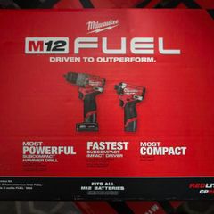 Milwaukee M12 FUEL 3497-22 Gen 3 Hammer Drill & Impact Driver Kit - 2Ah + 4Ah