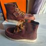 Men's Leather Moc Toe Boots UK 9/EU 43,SL-Saint Image 3
