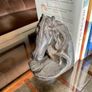 Set of 2 Textured Bronzed Metal Horse Head Bookends Image 7