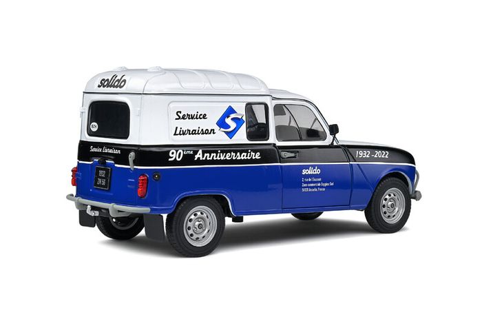 Renault 4 Lf4 Service Van 1988 New In Box 1/18 Limited - 90 Years