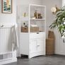 _Bathroom cabinet, versatile bathroom shelf with 4 levels, bathroom cabinet made of wood, white, 60 x 122 x 32.5 cm (W x H x D) Image 3