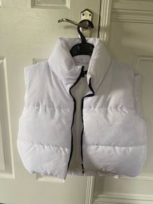 White cropped gilet Brand new