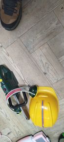 Bosch toy chainsaw and hard hat