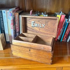 Edwardian Oak Trinket/Jewellery Box