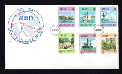 1980 Jersey Operation Drake, Round the World Commemorative Stamps First Day Cover (FDC)