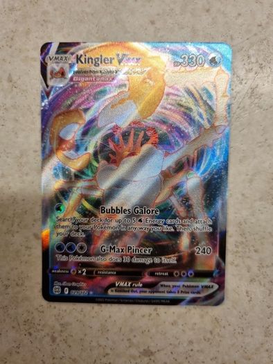 Kingler Vmax Pokemon Card from Brilliant Stars