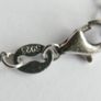 Vintage 925 Sterling Silver necklace with teardrop and round stone pendant Image 6