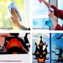 Halloween Window Clings Stickers, 7Sheet Halloween Bats Spiders Window Cling Sticker Decal for Halloween Window Decoration (FREE SHIPPING) Image 2