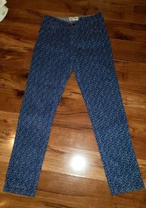 Fat Face Corderoy Blue Floral Boot Leg Trousers 12/13 years