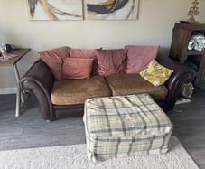 Brown Leather Sofabed