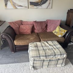 Brown Leather Sofabed